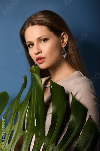 Portrait of beautiful woman...