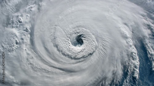 Satellite view.Timelapse animation of the eye of the hurricane Florence over the Atlantics close to the US coast . Elements of this image furnished by NASA. photo