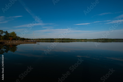 sunset over lake