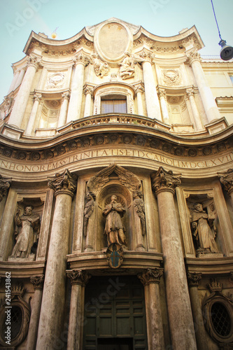 The church of San Carlo alle Quattro Fontane, church of Rome, by Francesco Borromini