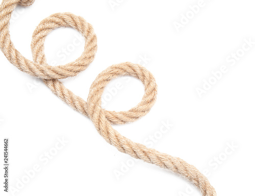 Rope on white background