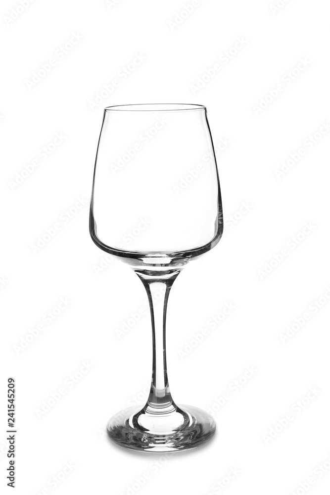 Empty wineglass on white background Empty wineglass on white background