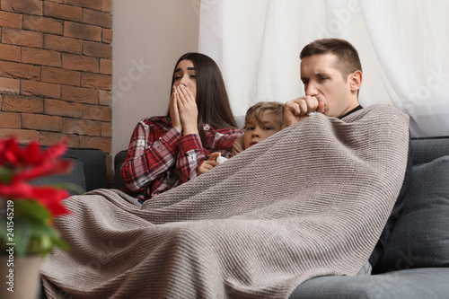 Family ill with flu at home