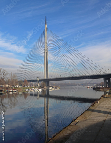 New Ada Bridge Belgrade Serbia © markobe
