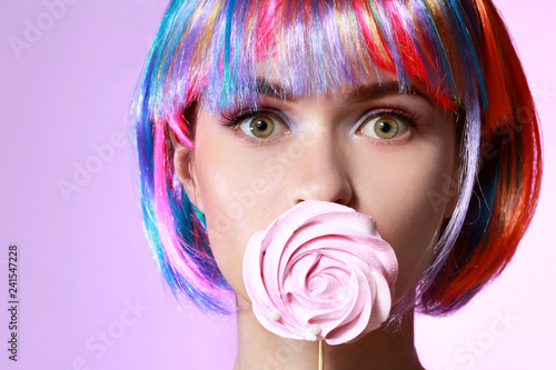 Beautiful young woman with ...