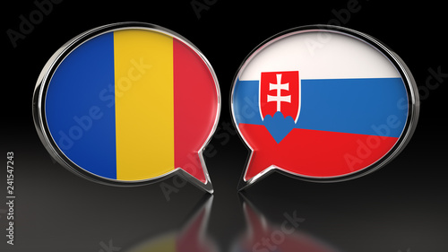 Romania and Slovakia flags with Speech Bubbles. 3D illustration Free Download Romania and Slovakia flags with Speech Bubbles. 3D illustration - GFXLoad
