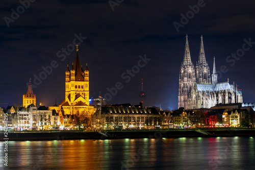 Cologne Germany nightscape view