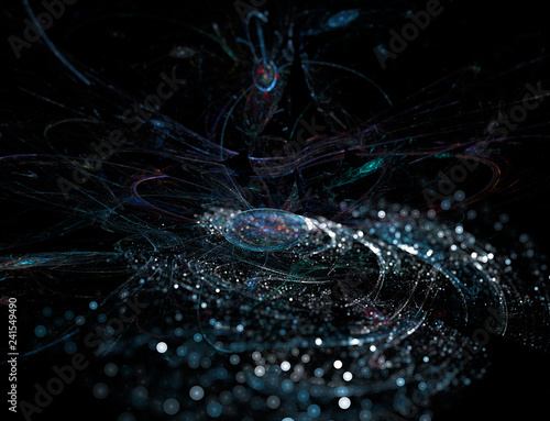particle world, abstract illustration of macro-space