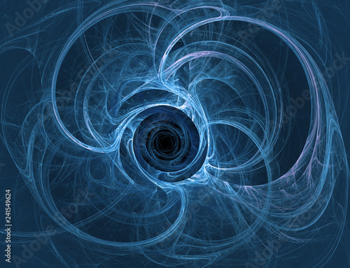 wormholes in the quantum world, abstract fractal illustration