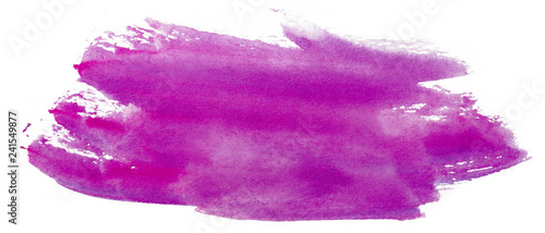 purple watercolor stain hand-drawn texture on paper.