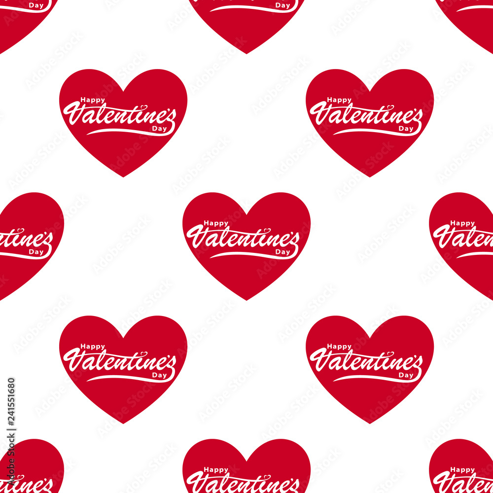 Valentine's Day Seamless Pattern Background. Vector Illustration.