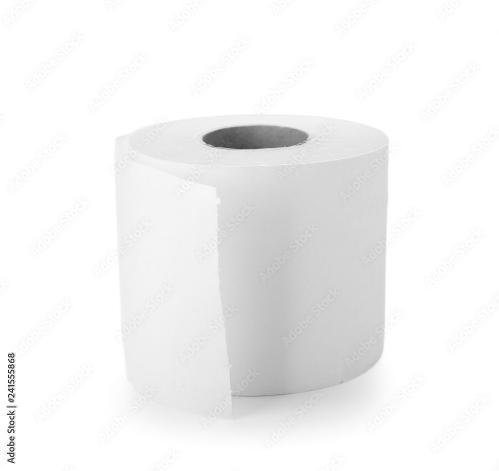 Rolls of toilet paper on white background Rolls of toilet paper on white background