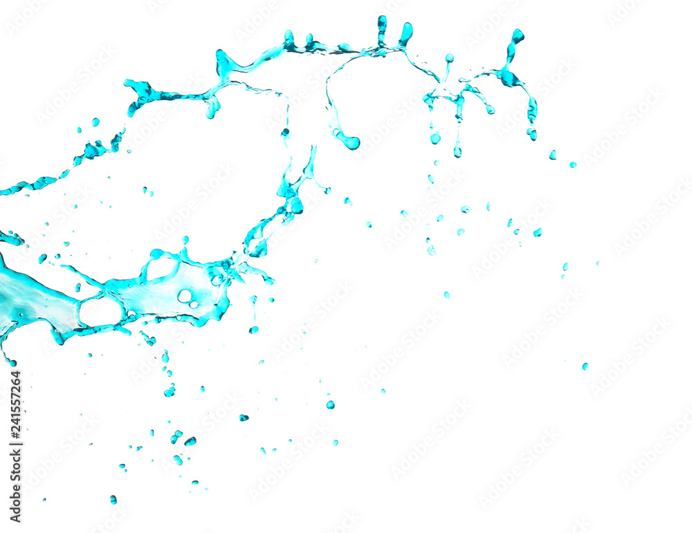 Splash of water on white background