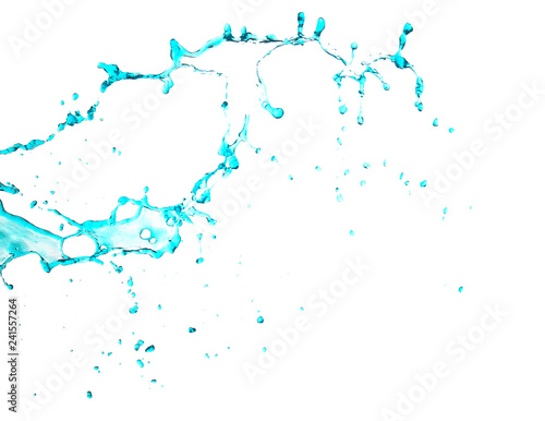 Splash of water on white background