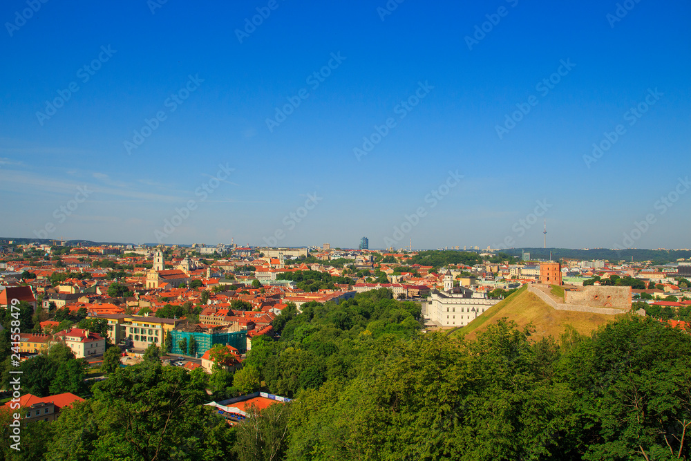 View of the city from the tower of Gediminas Vilnius.