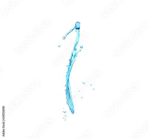 Dynamic Blue Water Splash