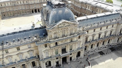Le Louvre Paris drone aerial view photo