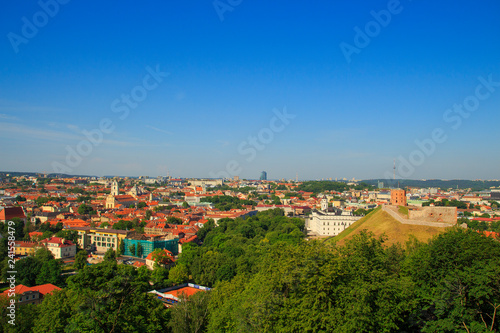 View of the city from the tower of Gediminas Vilnius.