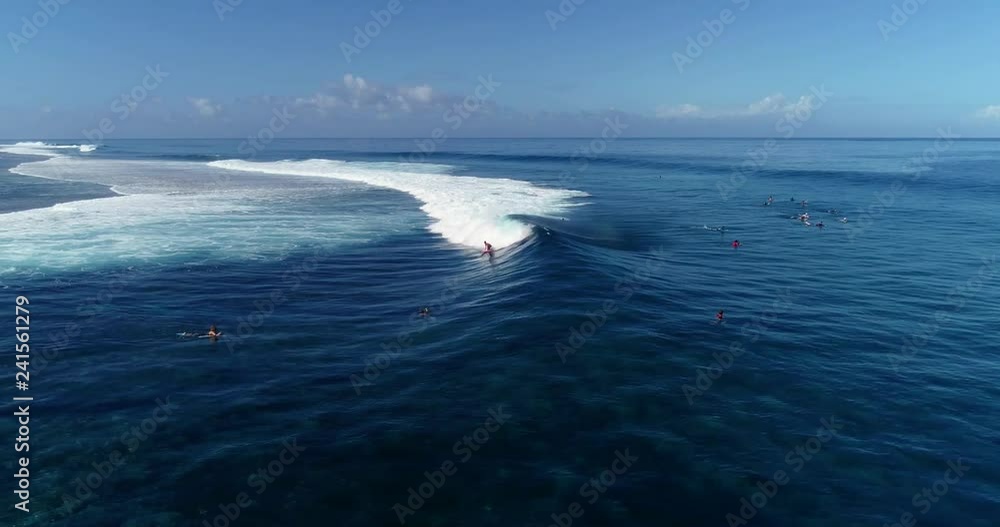 surfing in aerial view, teahupoo papeete french polynesia surfing in aerial view, teahupoo papeete french polynesia