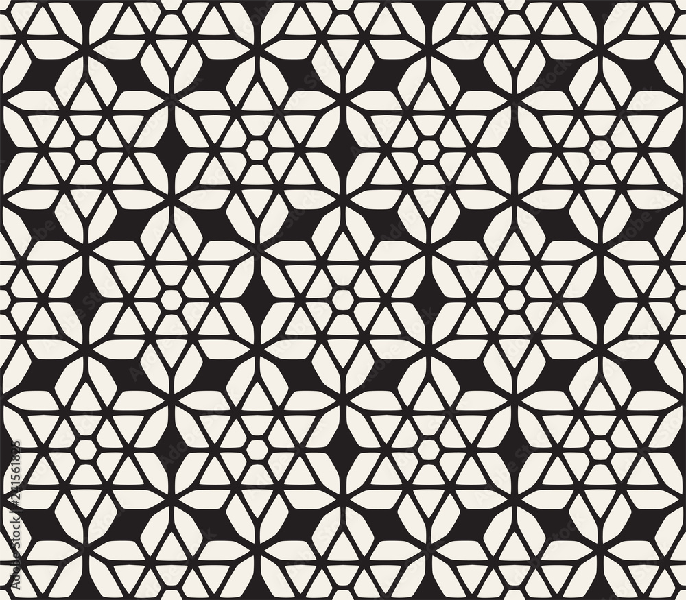 Vector seamless pattern. Modern stylish abstract texture. Repeating geometric petal shapes lattice Vector seamless pattern. Modern stylish abstract texture. Repeating geometric petal shapes lattice