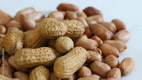 Wallpaper Mural shelled peanuts on a white background, Torontodigital.ca