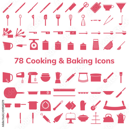 78 Cooking & Baking Icons