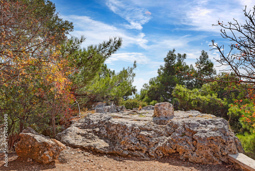 The shrine of Cybele at Daskalopetra in Chios, Greece photo