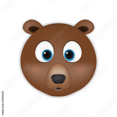 Bear head cartoon vector