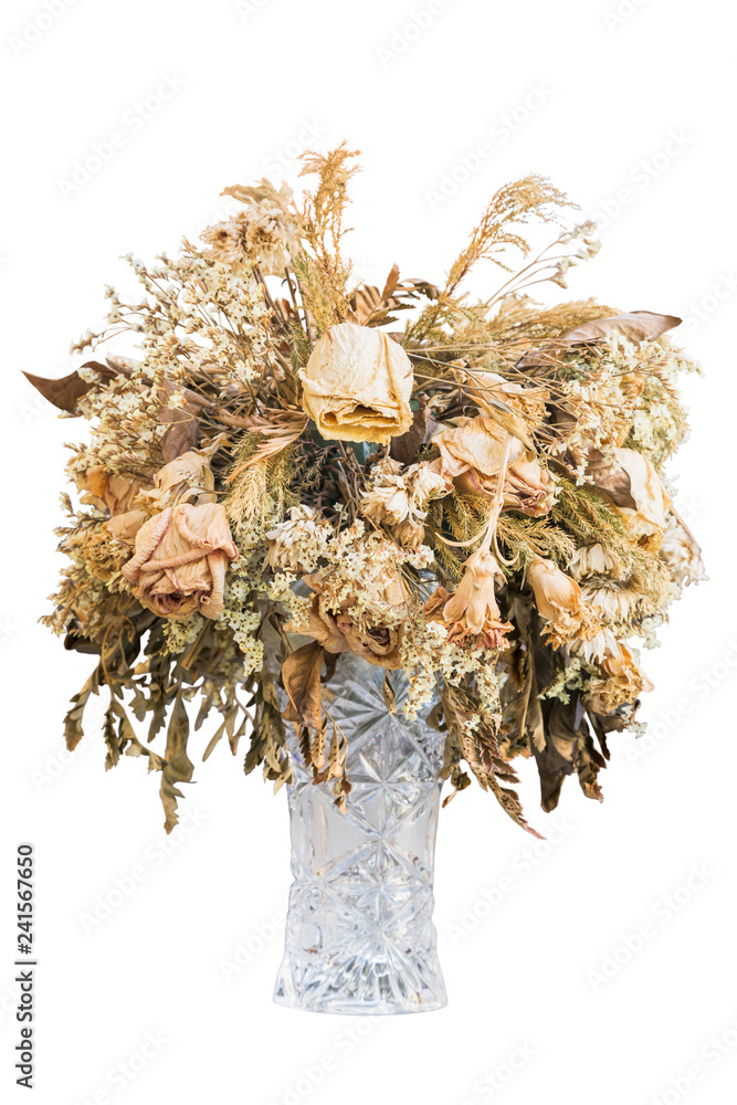 Naklejka premium rose wither in the vase