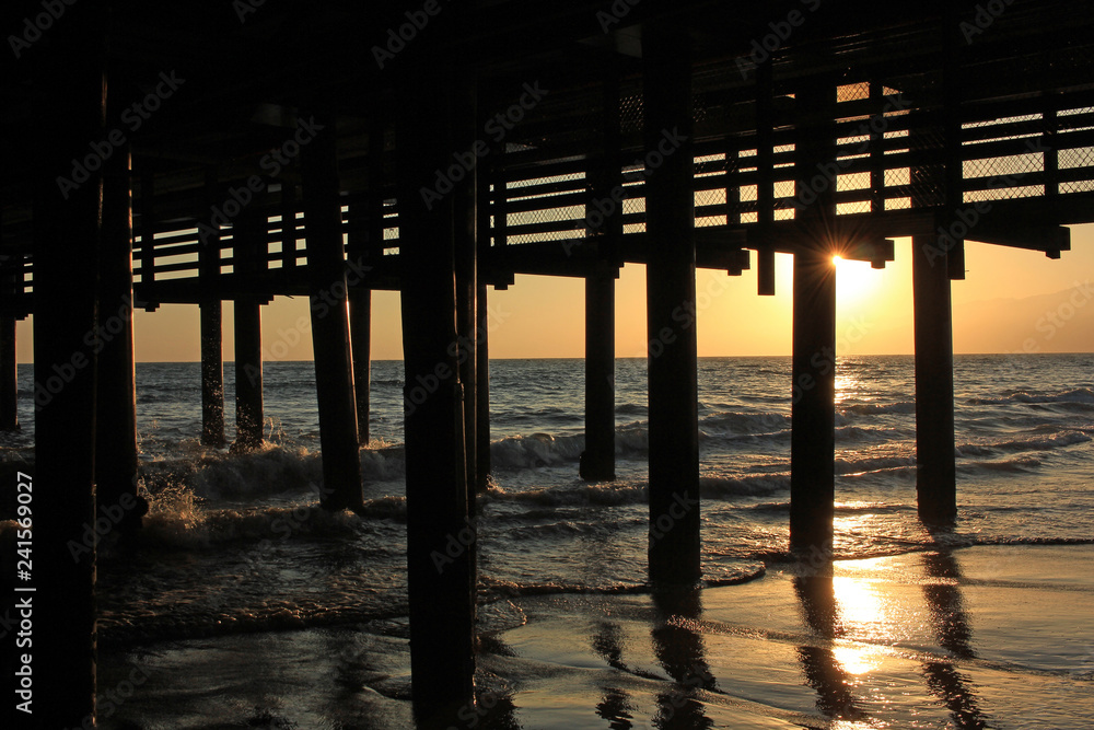 Below Santa Monica Pier