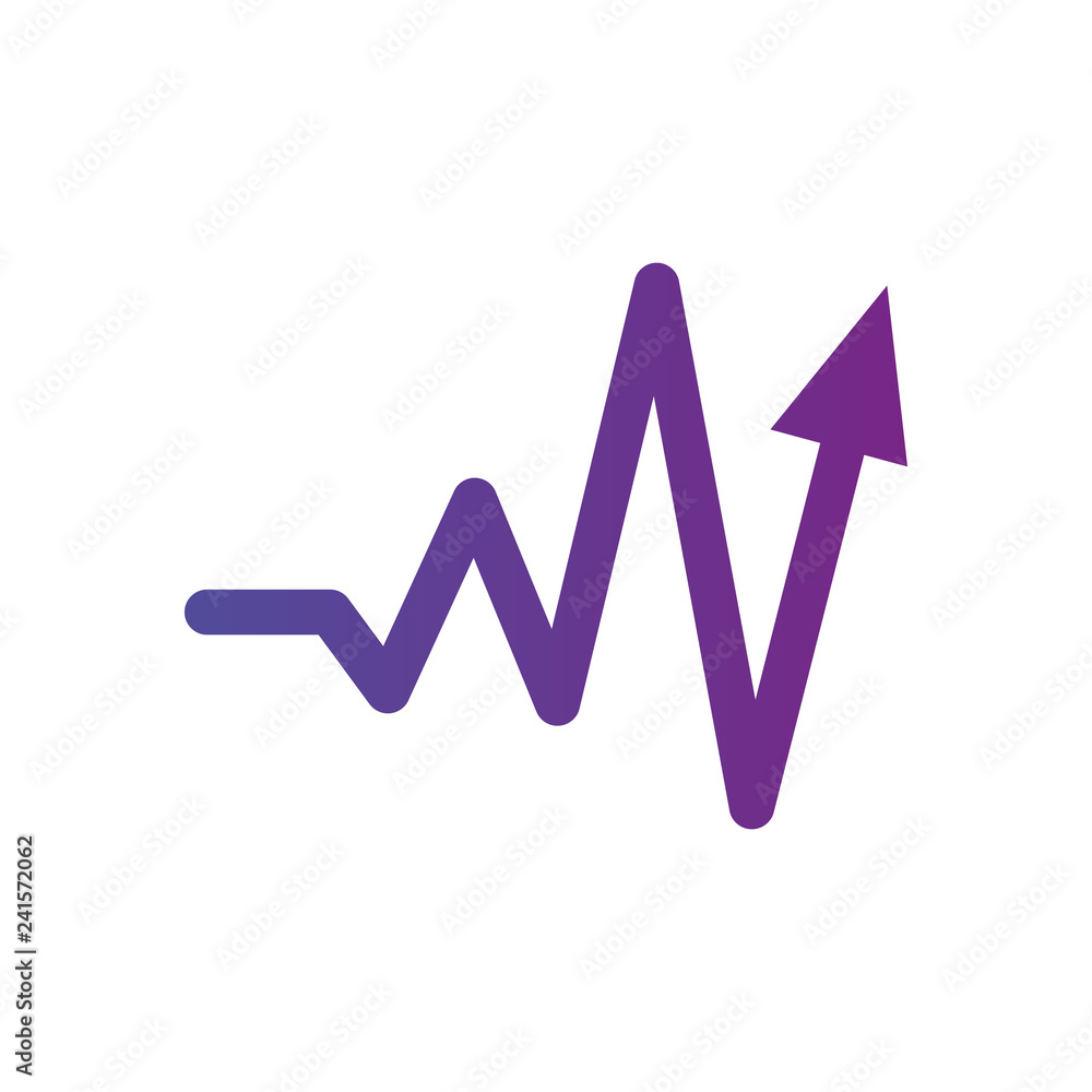 Heartbeat sign with arrow up. Vector illustration. The concept of health. clean design. Heartbeat sign with arrow up. Vector illustration. The concept of health. clean design.