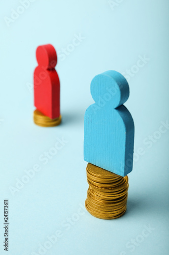 Принти на полотні Gender discrimination and gender pay gap. Gender inequality.