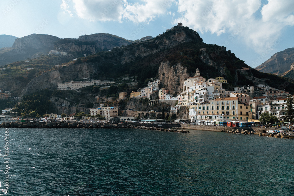 view of island of amalfi coast