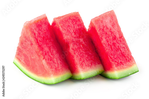 Sliced of watermelon isolated on white background