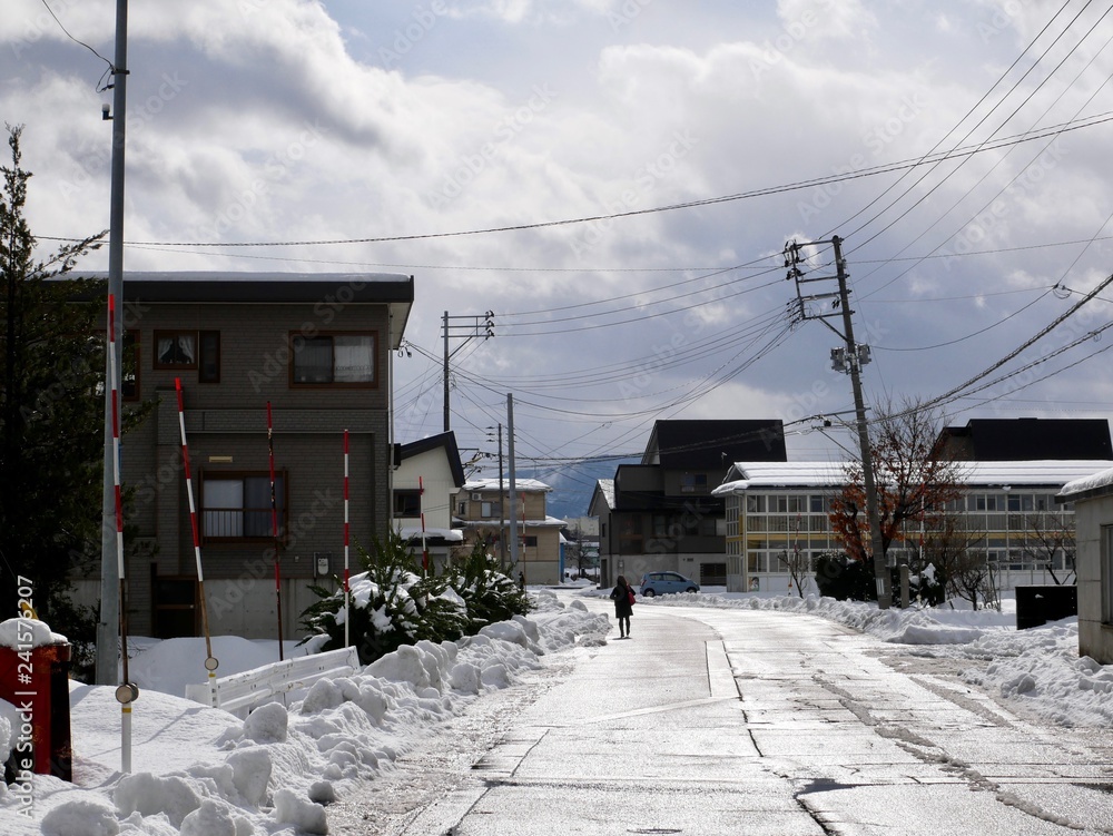 日本　新潟　雪国の風景