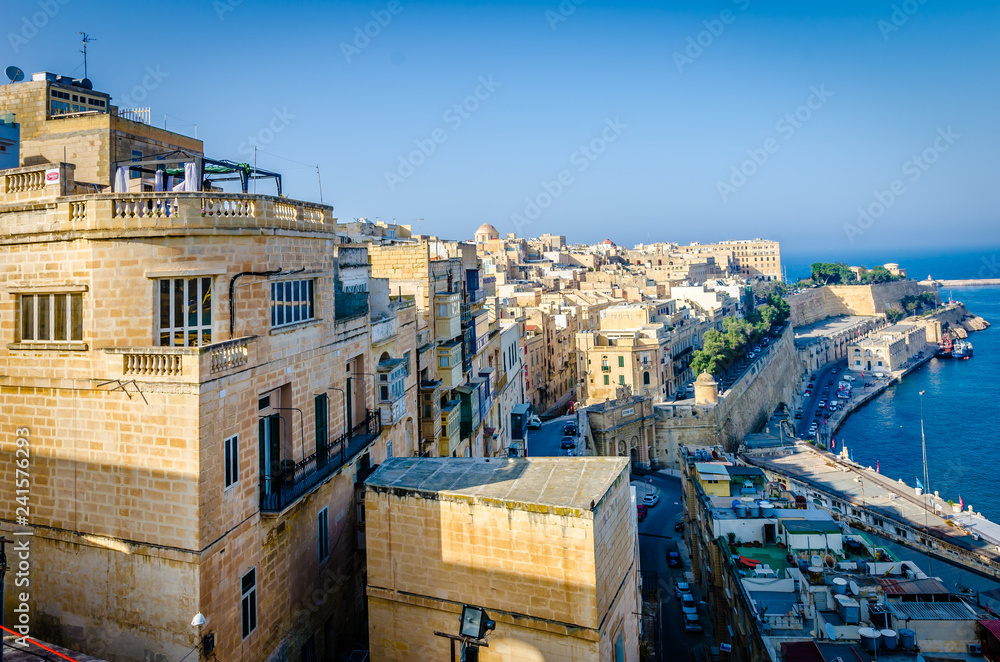View of the port of Valletta, Malta