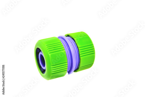 hose connector white background close-up
