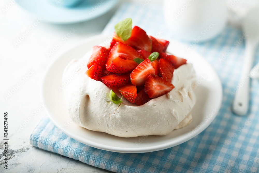 Strawberry Pavlova dessert Strawberry Pavlova dessert