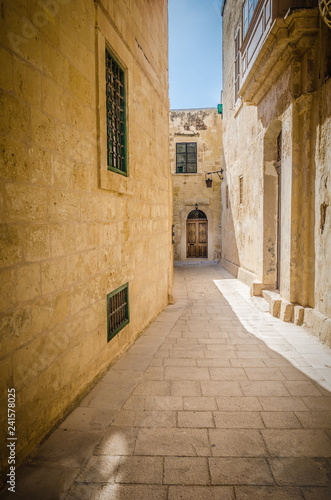 Alleys of Mdina, Malta, the silent city.
