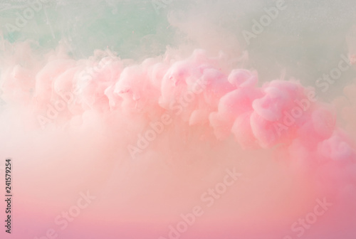 Fotografia Abstract pastel pink color paint with pastel blue background
