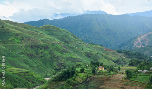 Mountain scene in Northern Vietnam photo
