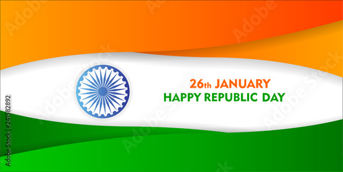 indian republic day 26 january 1950, paper cut design india flag