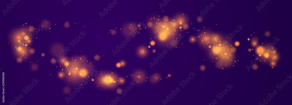 Fototapeta premium Blurred lights vector abstract background, dark artistic wallpaper.