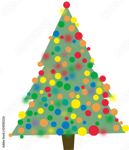 Christmas Tree on isolated white background
