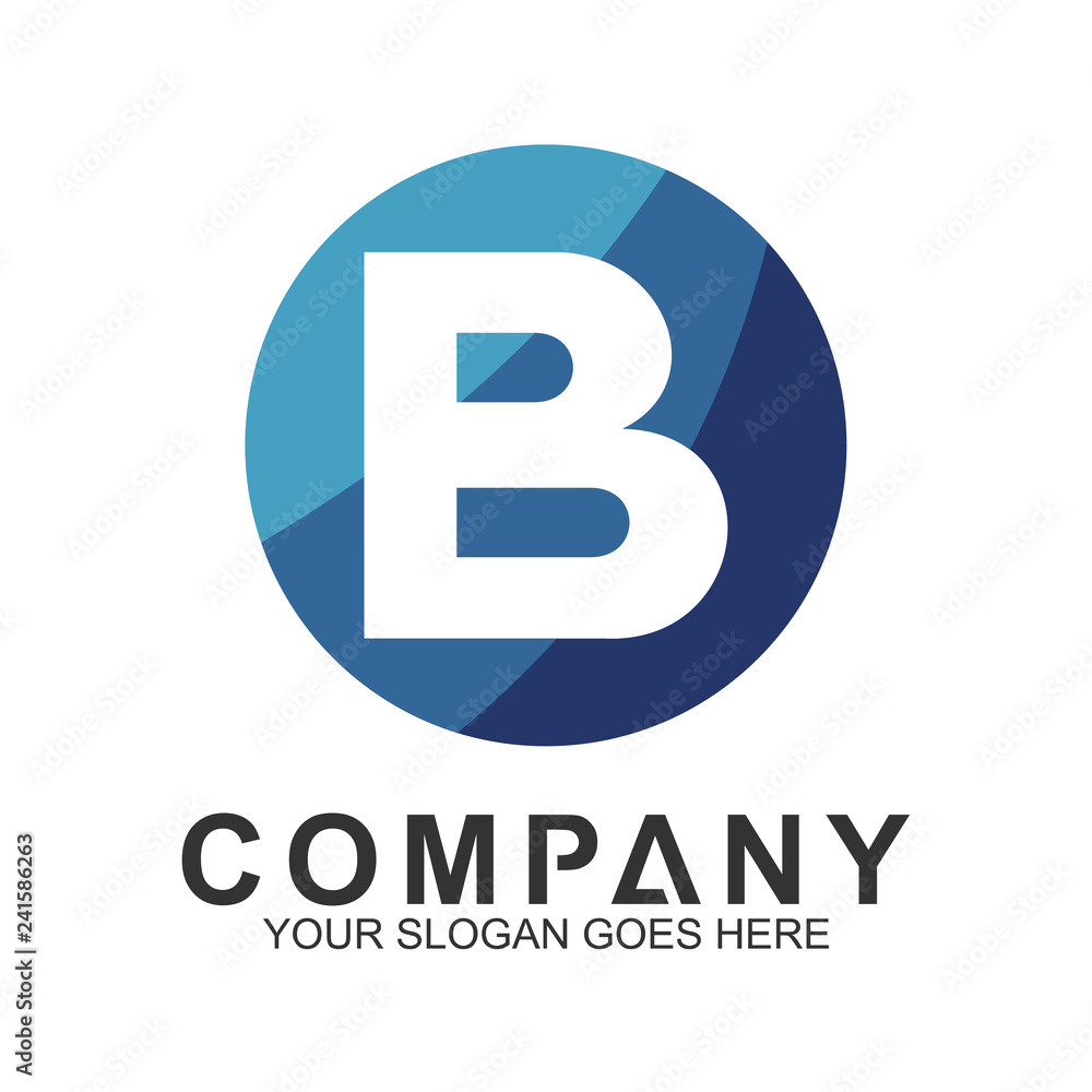 initial letter B logo design in circle shape initial letter B logo design in circle shape