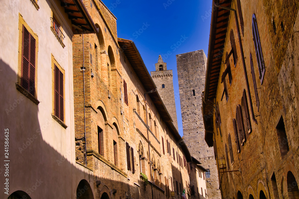 Town San Gimignano in Tuscany, Italy
