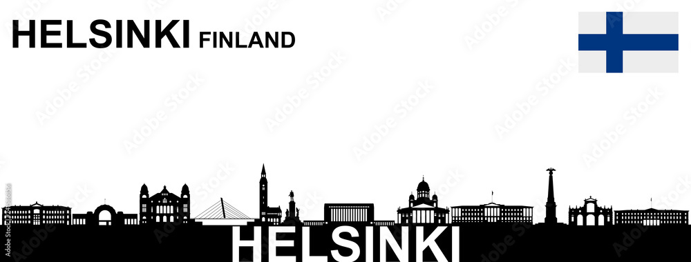 Obraz premium Helsinki Silhouette