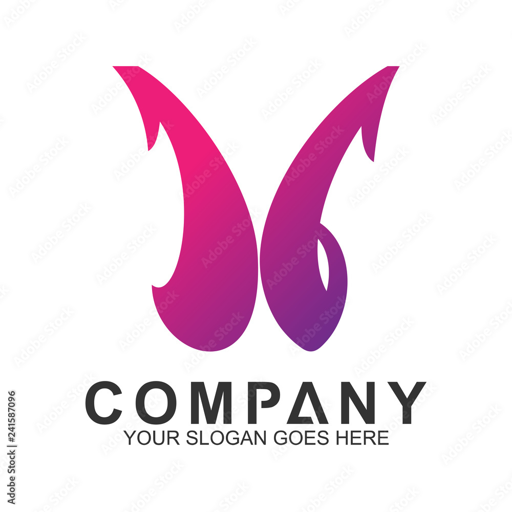 abstract letter V logo design template abstract letter V logo design template