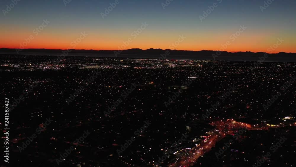 Cityscape Night. Aerial Flight. Evening illumination. 4K Cityscape Night. Aerial Flight. Evening illumination. 4K