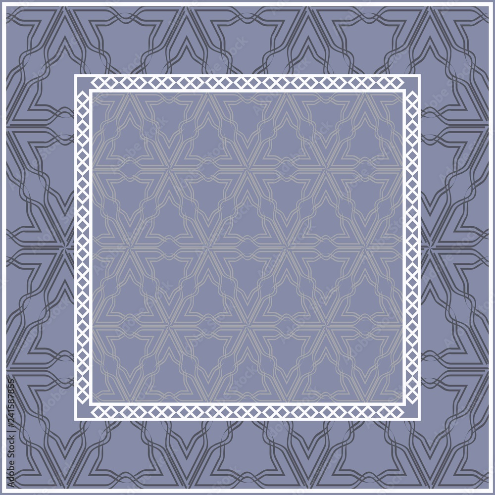 Obraz premium Vector pattern with abstract geometric style. Steel color.